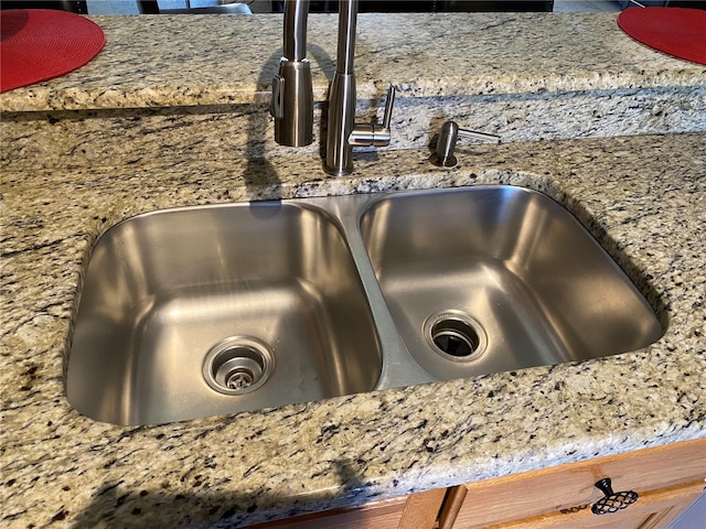 interior details with sink and stone counters