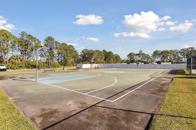 view of basketball court