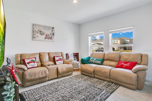 view of carpeted living room