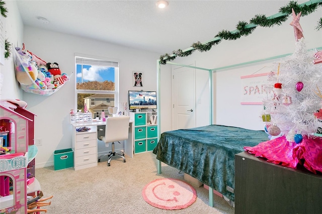 bedroom featuring carpet flooring