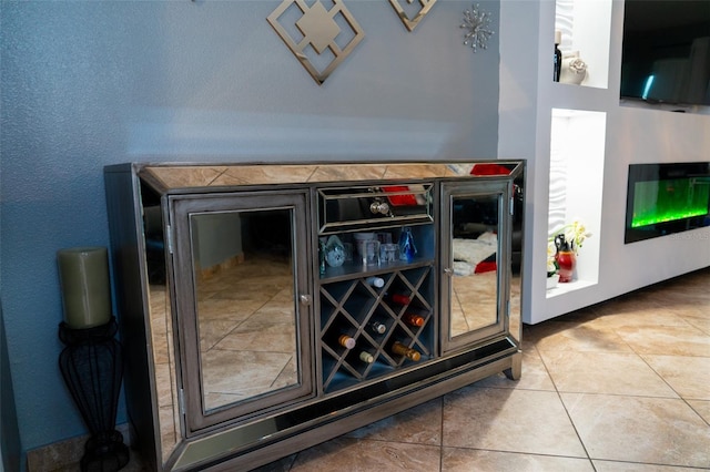 interior details featuring bar area