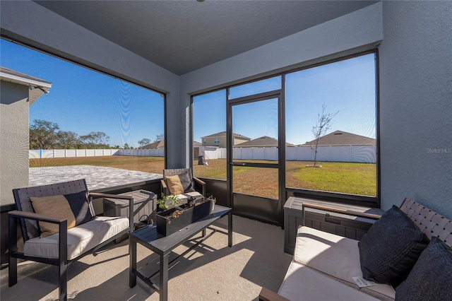 view of sunroom / solarium