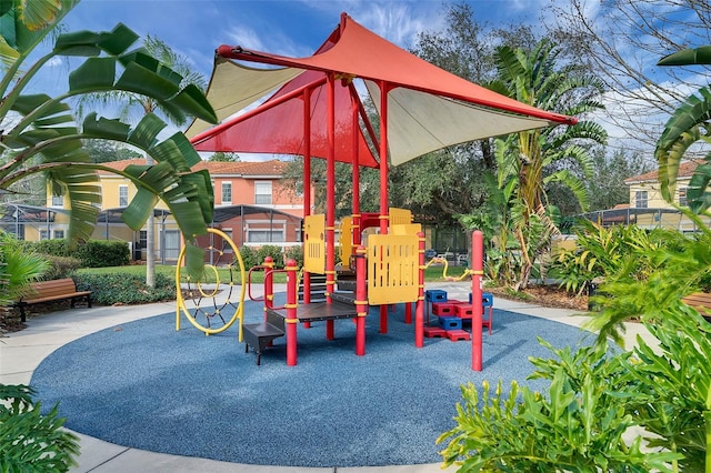 view of jungle gym