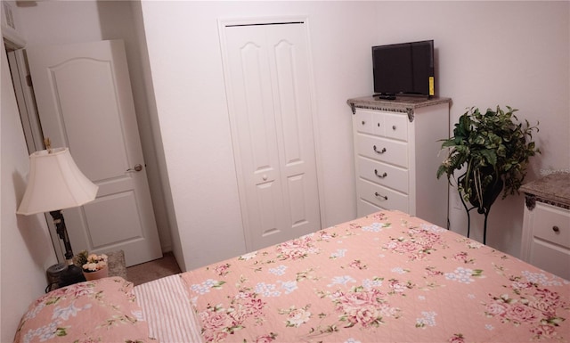 bedroom featuring a closet