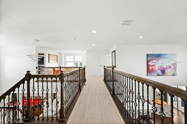 hall featuring hardwood / wood-style floors