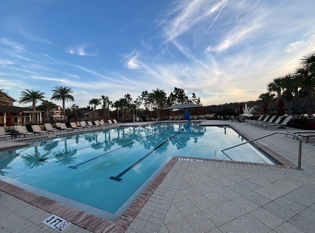 view of pool with a patio area