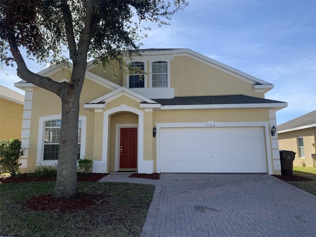 view of front of house featuring a garage