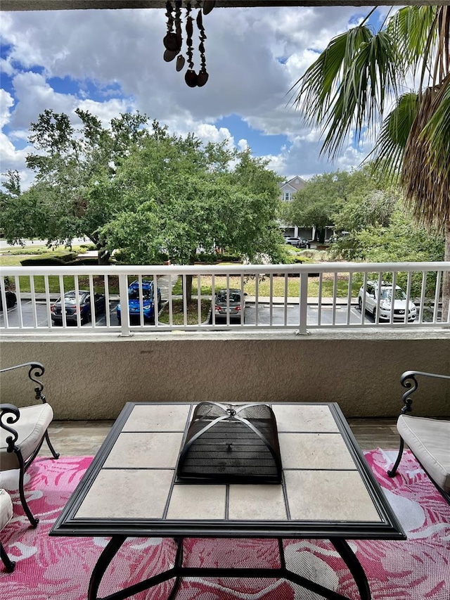 view of balcony