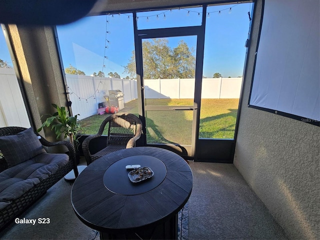 view of sunroom