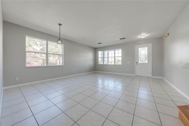 interior space with light tile patterned flooring