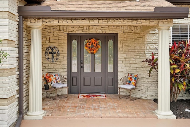 view of doorway to property