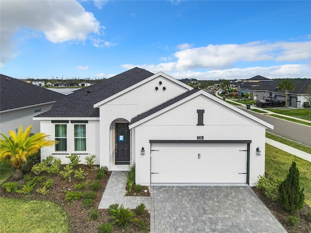 view of front of house featuring a garage