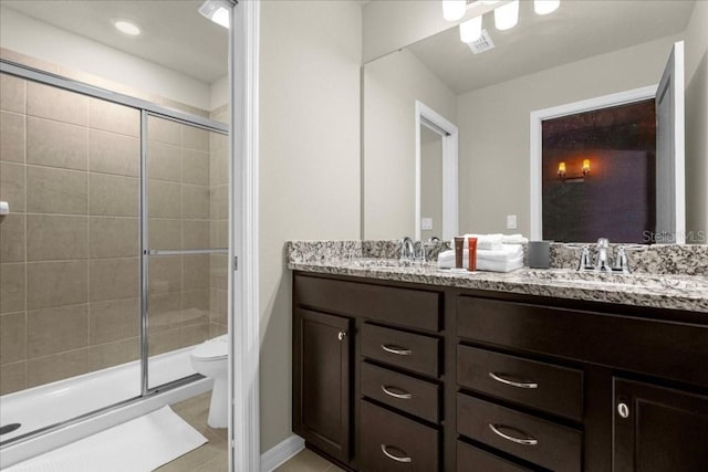 4141 Lana Ave, Davenport, FL 33897 - bathroom featuring double vanity and a shower stall