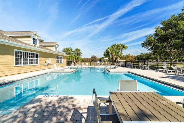 view of pool with a patio