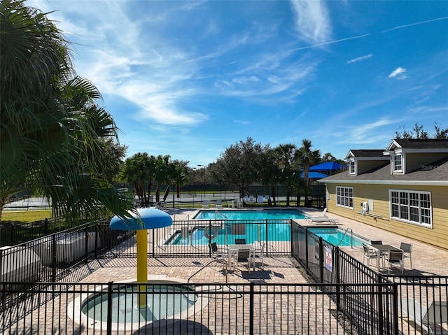 view of pool with a patio