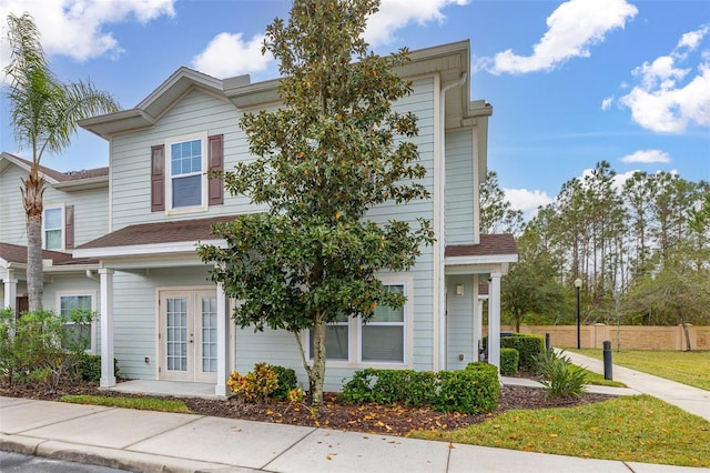 multi unit property featuring french doors