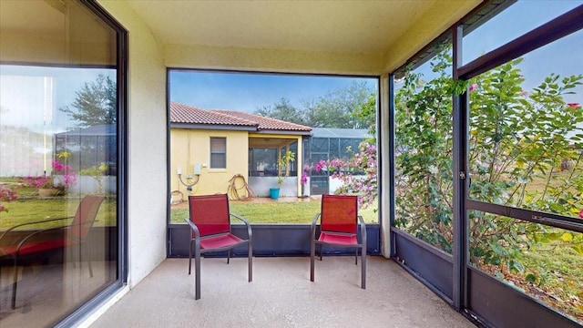 view of sunroom / solarium