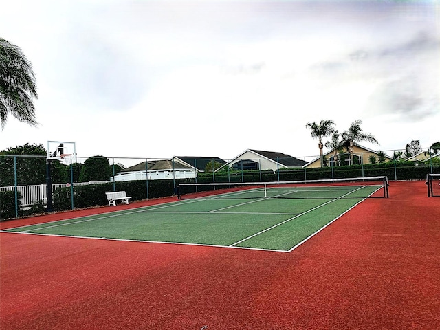 view of tennis court