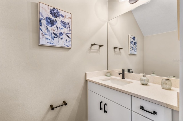 1800 Houston St, Kissimmee, FL 34743 - bathroom with vanity and lofted ceiling