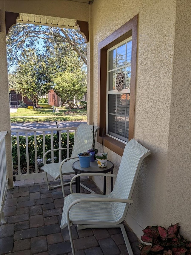 balcony with covered porch