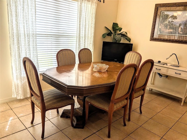 view of tiled dining room