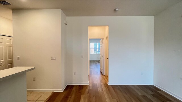 hall featuring hardwood / wood-style floors