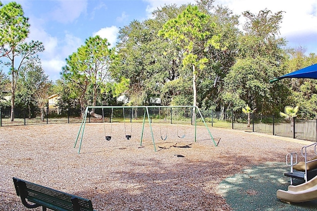 view of jungle gym