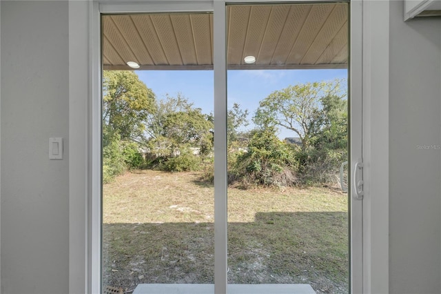 view of doorway to outside