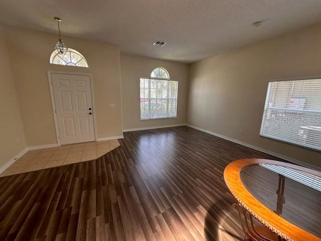 entrance foyer with dark wood-type flooring