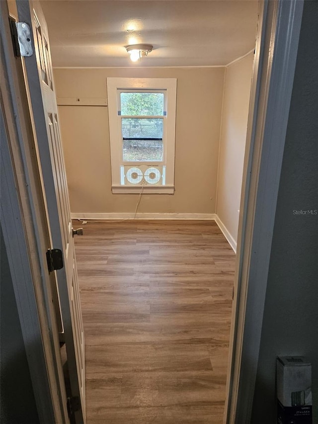 empty room featuring light hardwood / wood-style flooring