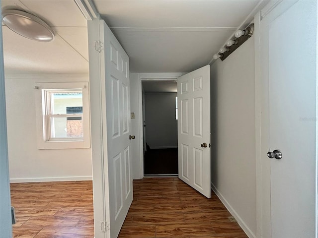 hallway featuring hardwood / wood-style floors