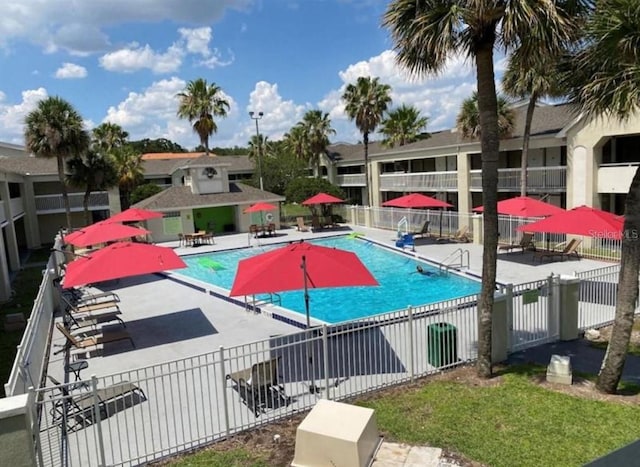 view of pool with a patio