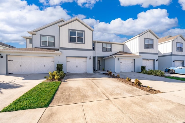 view of property with a garage