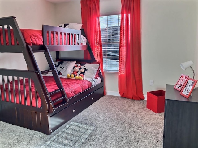 bedroom with carpet floors