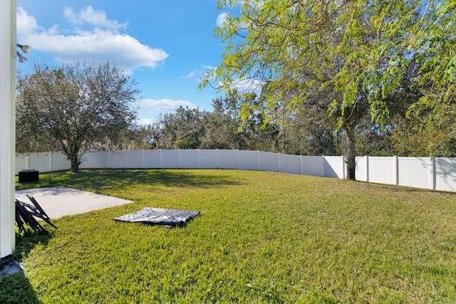 view of yard with a patio