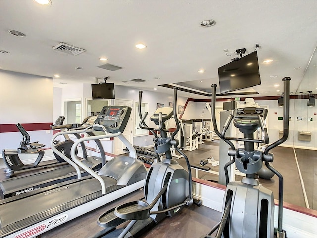 view of exercise room