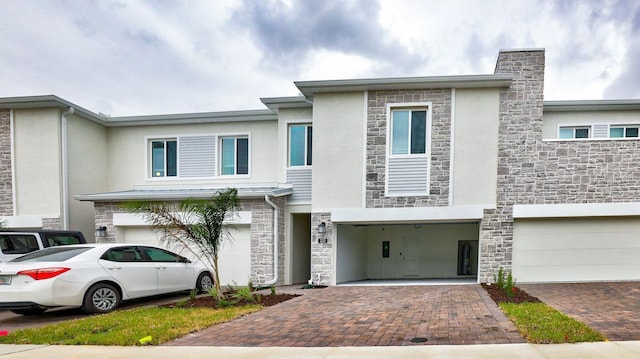 view of front of house featuring a garage