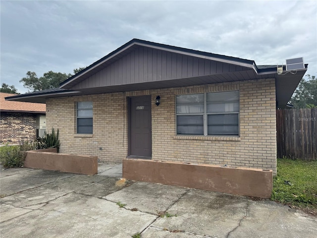 view of front of home with a patio