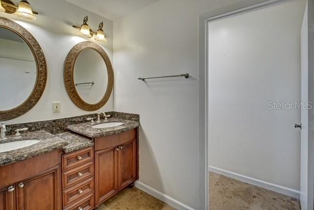 bathroom with vanity