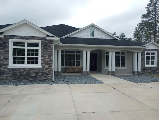 view of front of home with a porch