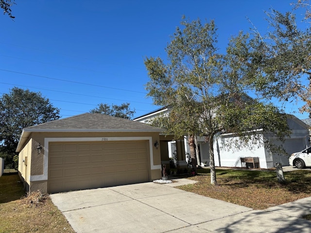 view of front facade with a garage