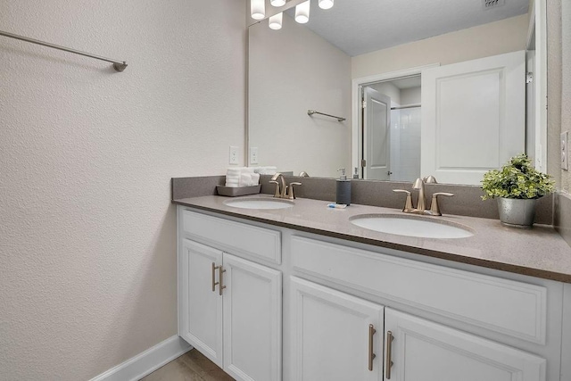 bathroom with vanity