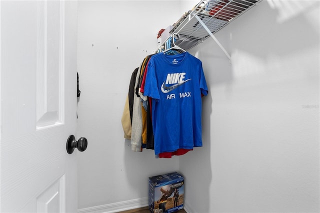 view of walk in closet