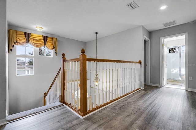 hall featuring hardwood / wood-style floors