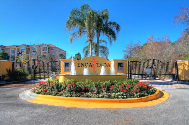 view of community sign