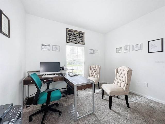 view of carpeted office