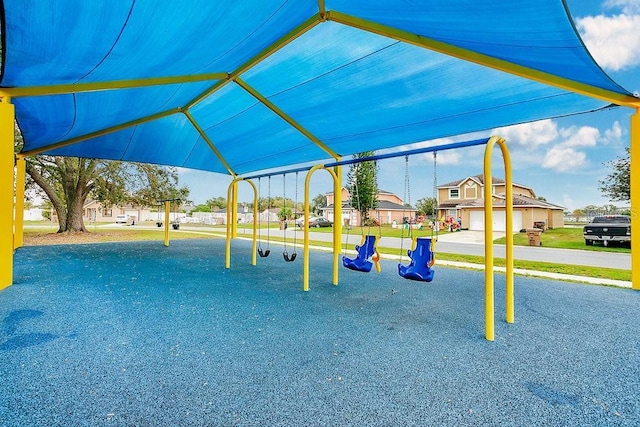 view of jungle gym