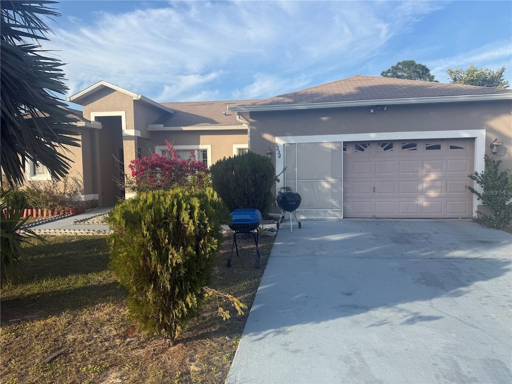 view of property exterior featuring a garage