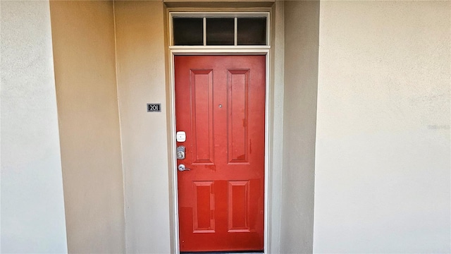 view of doorway to property