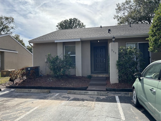 view of front of property with central AC